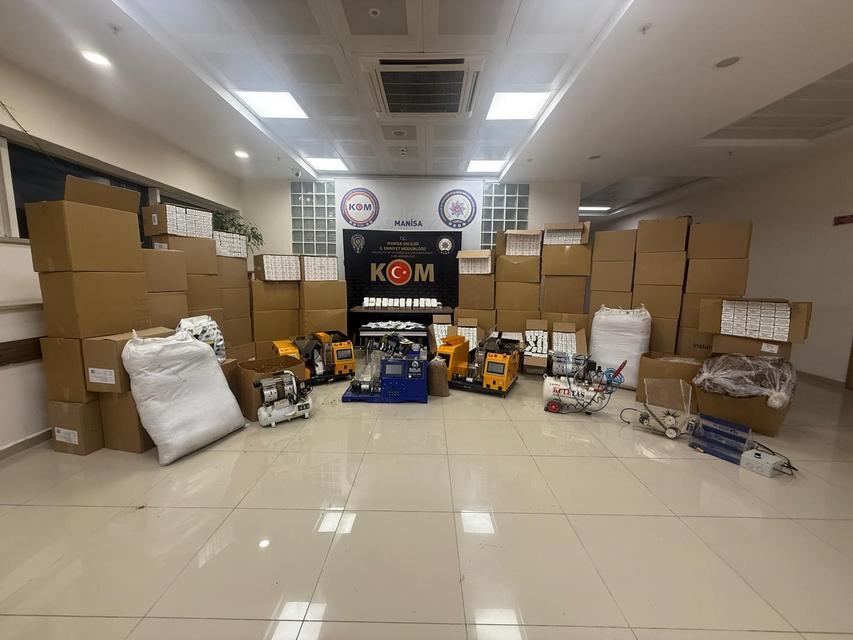 430 bin boş makaron ele geçirildi