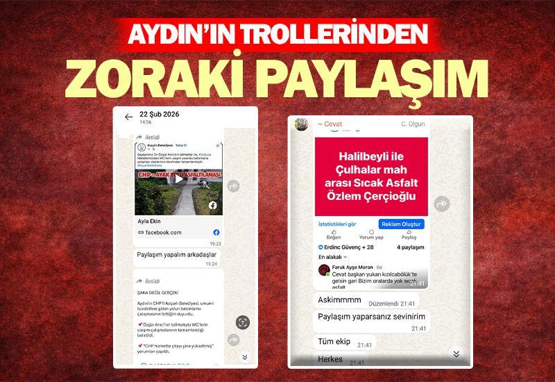 Aydın’ın trollerinden zoraki paylaşım