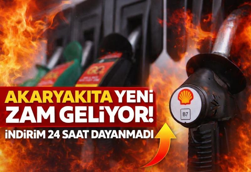 Akaryakıta yeni zam geliyor! İndirim 24 saat dayanmadı