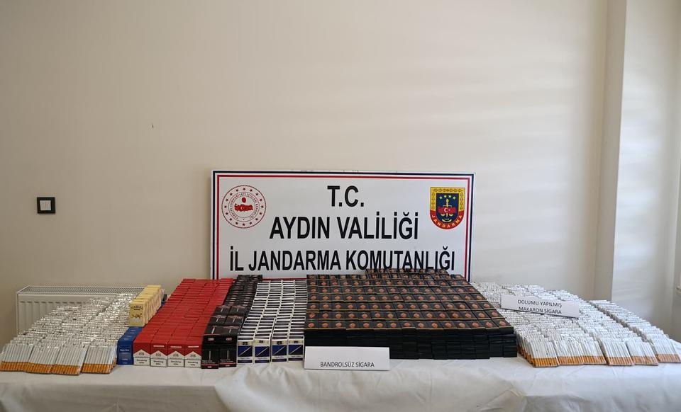 Aydın’da kaçakçılık operasyonunda binlerce ürün ele geçirildi