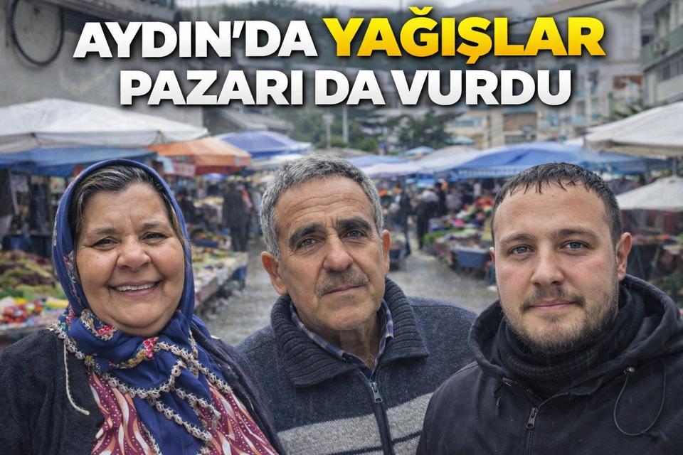 Aydın’da yağışlar pazarı da vurdu