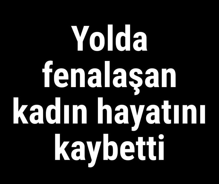 Yolda fenalaşan kadın hayatını kaybetti