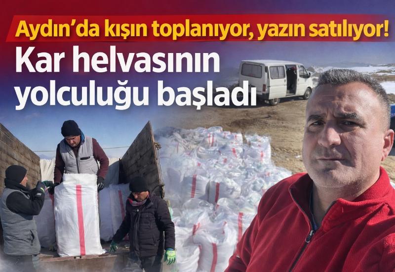 Aydın’da kışın toplanıyor, yazın satılıyor! Kar helvasının yolculuğu başladı