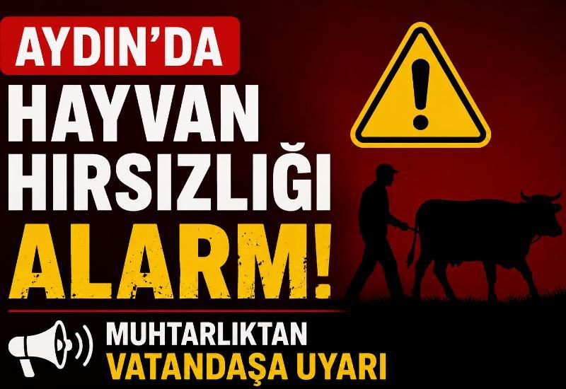 Aydın'da hayvan hırsızlığı alarmı: Muhtarlıktan vatandaşa uyarı