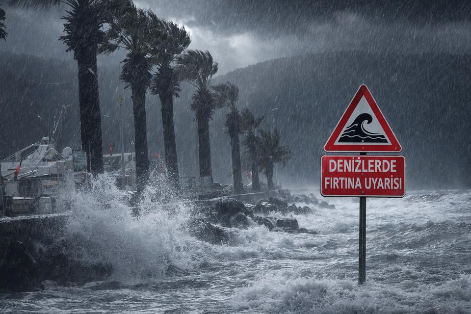 Denizlerde fırtına uyarısı