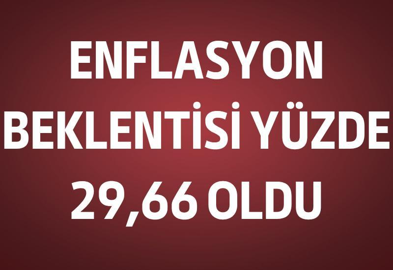 Enflasyon beklentisi yüzde 29,66 oldu