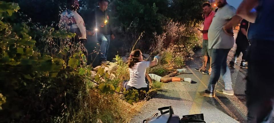Aydın'da motosiklet şarampole uçtu: 1 yaralı