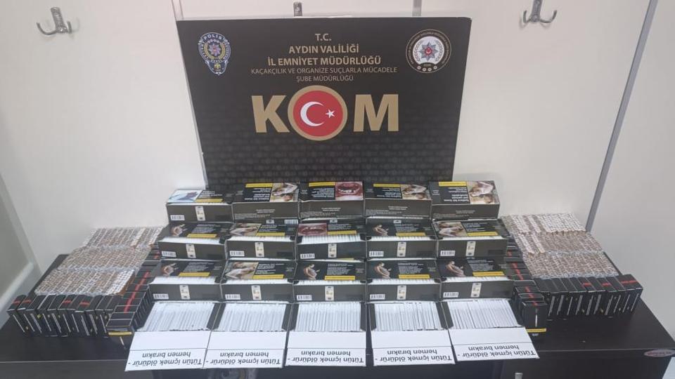 Aydın'da 13 bin 680 adet doldurulmuş makaron ele geçirildi