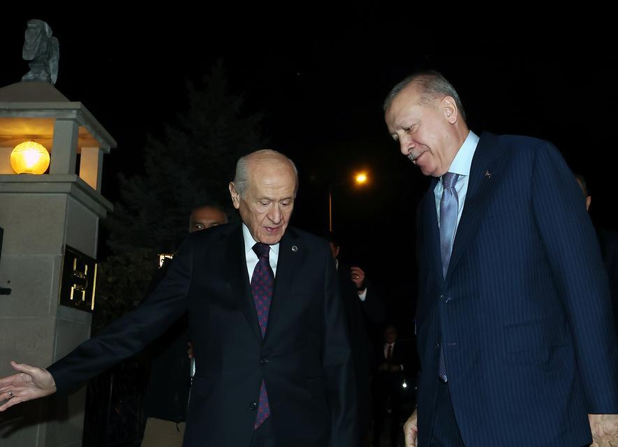 CUMHURBAŞKANI ERDOĞAN, MHP LİDERİ BAHÇELİ İLE BİR ARAYA GELDİ