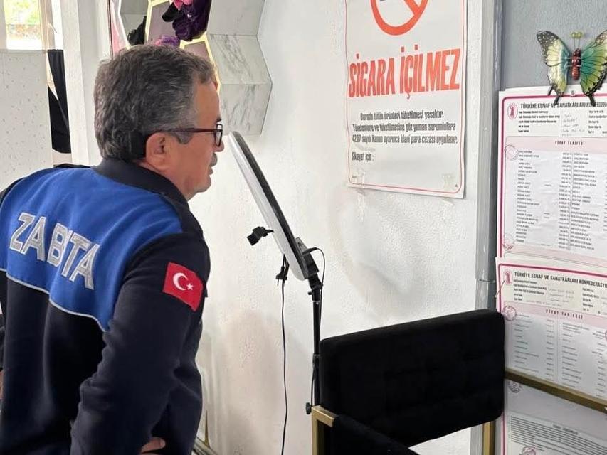 Buharkent’te güzellik salonlarına ortak denetim