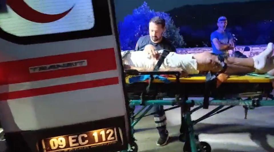 MOTOSİKLET ŞARAMPOLE UÇTU: 1 YARALI