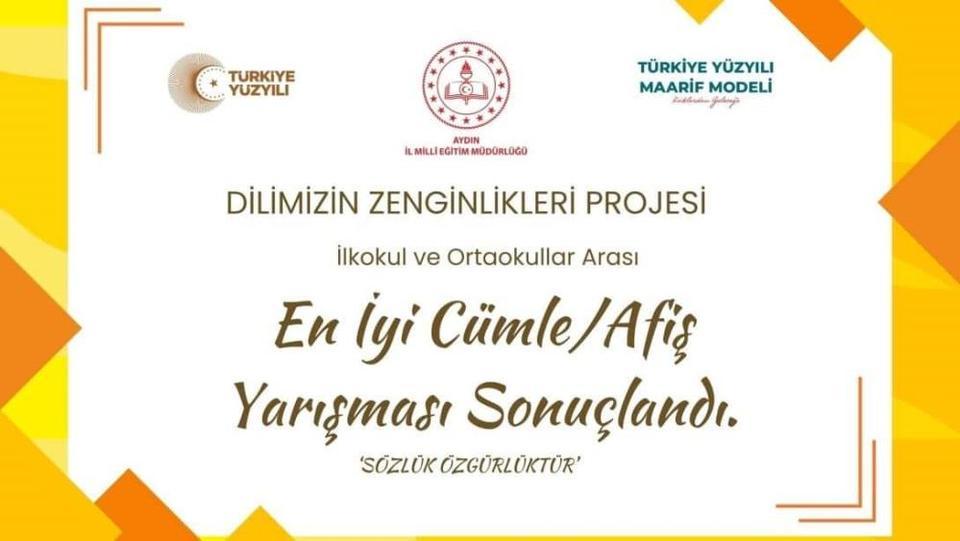 Aydın'da düzenlenen En İyi Cümle ve Afiş Yarışması sonuçlandı