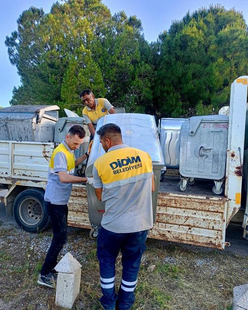 DİDİM'DE ESKİYEN KONTEYNERLER YENİLENİYOR