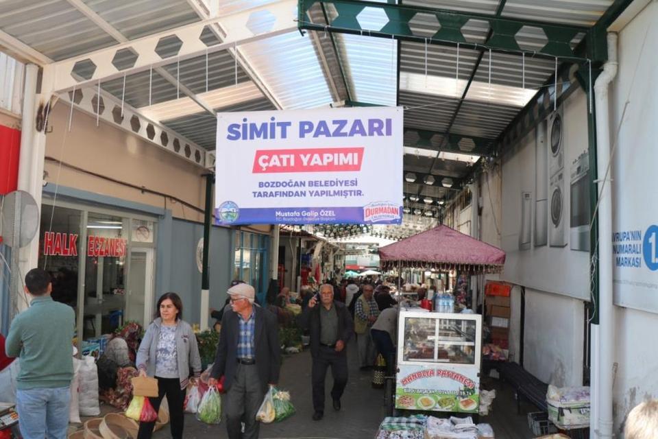 Bozdoğan’da Simit Pazarı Sokağı düzenleme çalışması tamamlandı