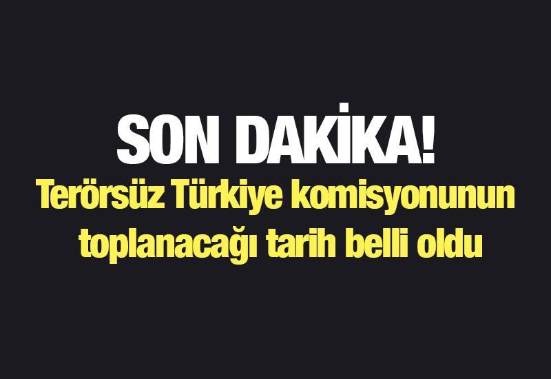 Terörsüz Türkiye komisyonunun toplanacağı tarih belli oldu
