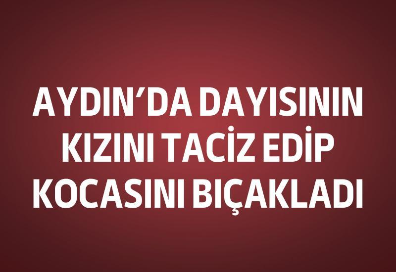 Aydın'da dayısının kızını taciz edip kocasını bıçakladı