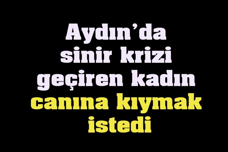 Aydın’da sinir krizi geçiren kadın canına kıymak istedi