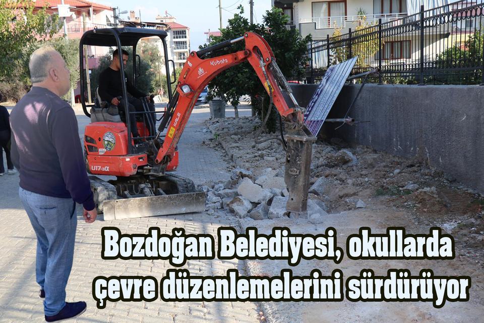 Bozdoğan Belediyesi, okullarda çevre düzenlemelerini sürdürüyor