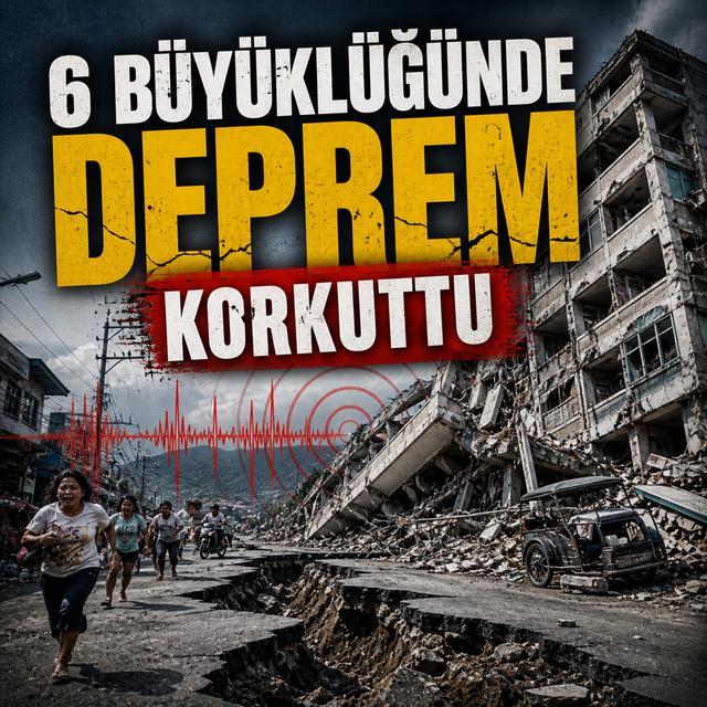 6 büyüklüğündeki deprem korkuttu