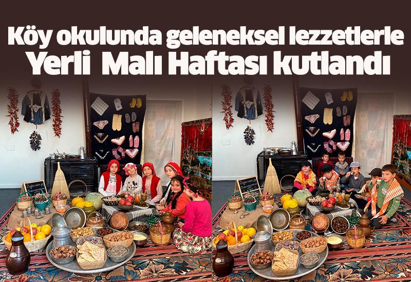 Köy okulunda geleneksel lezzetlerle Yerli  Malı Haftası kutlandı