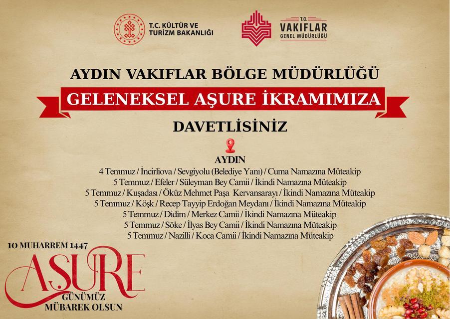 Aydın'da Muharrem ayının bereketi aşureyle paylaşılacak
