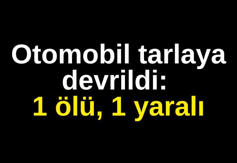 Otomobil tarlaya devrildi: 1 ölü, 1 yaralı