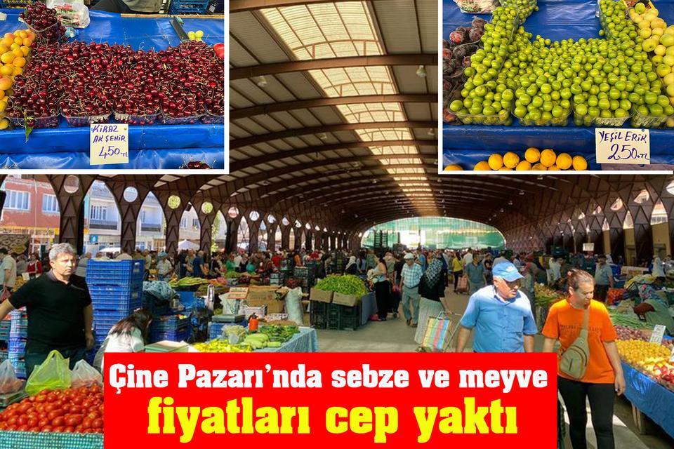 Çine Pazarı’nda sebze ve meyve fiyatları cep yaktı