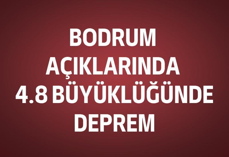 Bodrum açıklarında 4.8 büyüklüğünde deprem